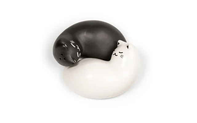 Kikkerland Purrfect Salt- Og Peberbøsse - Sort Og Hvid