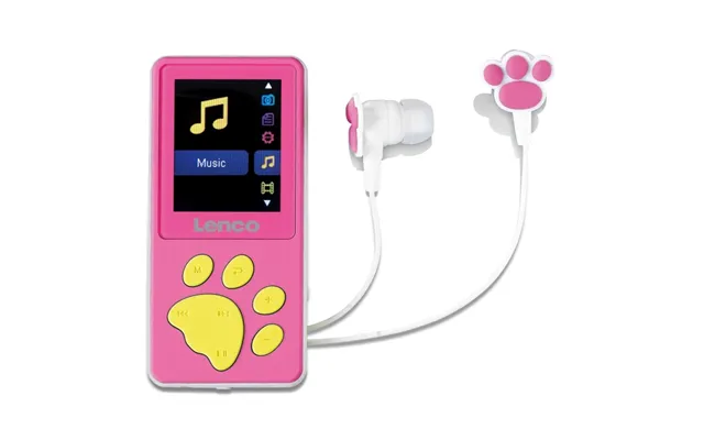 Lenco 8gb Mp3 Mp4-afspiller Med 1,8 Skærm Pink