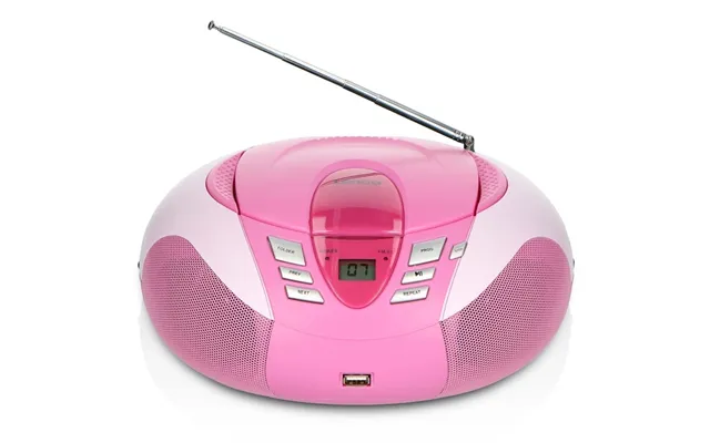 Lenco Bærbar Fm-radio Cd- Og Usb-afspiller Pink