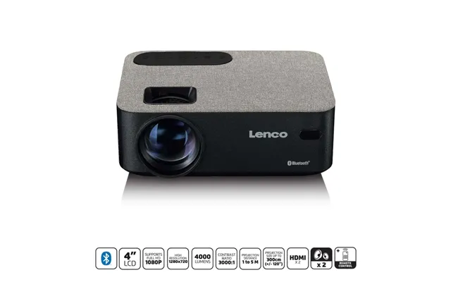 Lenco Hd 720p Lcd-projektor Med Bluetooth Grey
