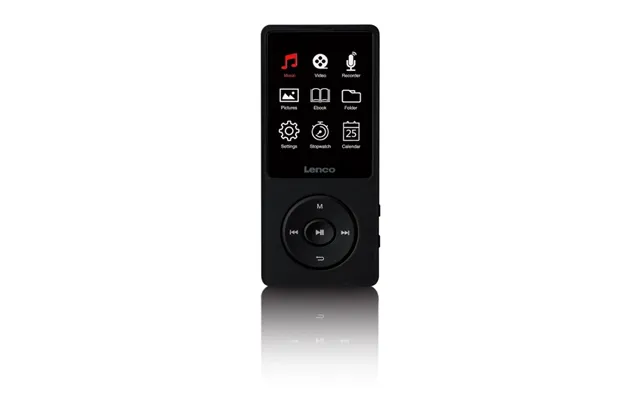Lenco Mp3 Mp4-afspiller Med 2,4 Tft Lcd-skærm Og 8 Gb Intern Hukommelse Sort