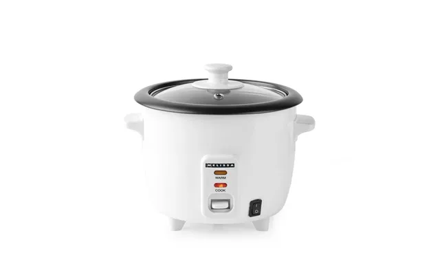 Melissa Riskoger 0,6 L 300 W Non-stick Belægning Aftagelig Skål Dampkurv Holde-varm-funktion Automatisk Slukning Hvid