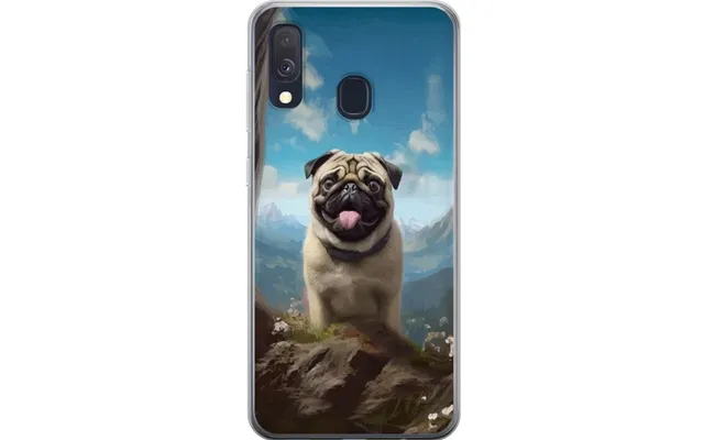 Mobilcover Til Samsung Galaxy A40 Med Glad Hund Motiv