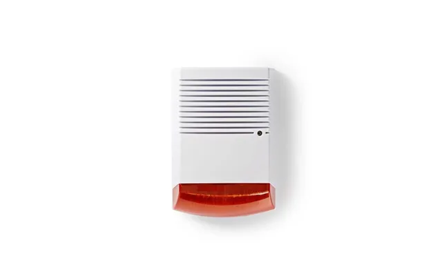 Nedis Dummy Security Sirene Ip44 Batteri Udendørs Hvid Orange