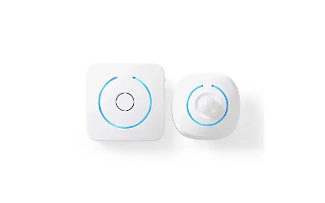 Nedis Motion Detektor Alarm Batteri 6x Aa Lr6 85 Db Detektionsområde 6 M Væg Blå Hvid