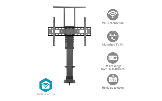 Nedis Motoriseret Tv-lift 37 - 80 Maksimal Vægt 60 Kg Indbygget Skabsdesign Løfteområde 79