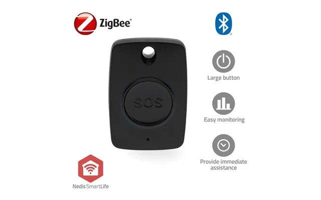 Nedis Smart Panikknap Zigbee 3.0 Cr2025 Sort
