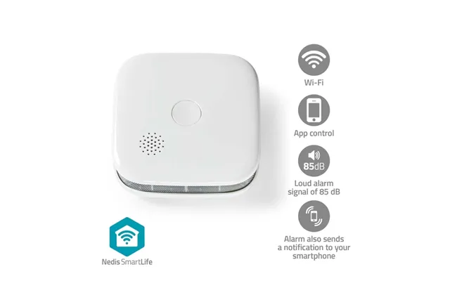 Nedis Smartlife Røgalarm Wi-fi Batteri Sensorlevetid 10 År En 14604 