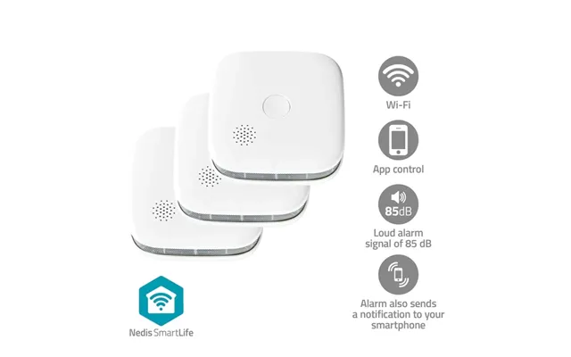 Nedis Smartlife Røgalarm Wi-fi Batteri Sensorlevetid 10 År En 14604 