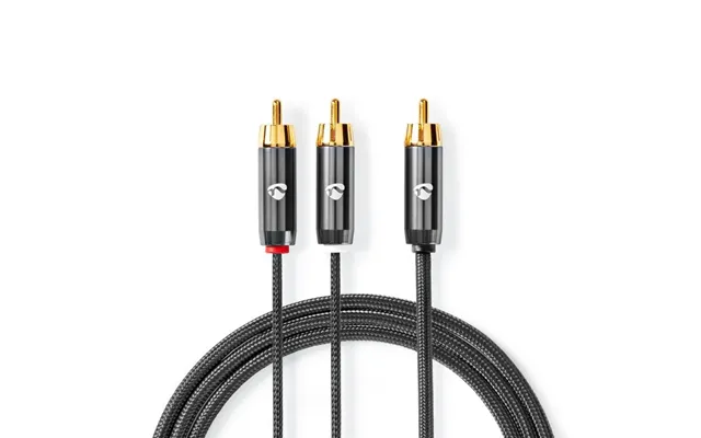 Nedis Subwoofer Kabel Rca Hanstik 2x Rca Hanstik Guldplateret 3