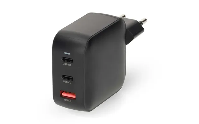 Nedis Vægoplader 100 W Gan Pd3.0 2.5 3.0 5.0 A Antal Output 3 Usb-a 2x Usb-c Automatisk Valgt Spænding Sort