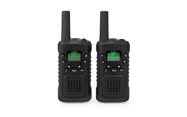 Nedis Walkie-talkie Set 2 Håndsæt 6 Km Antal Frekvenskanaler 8 Ptt Vox 180 Min Hovedtelefonudgang 2 Headsets Sort