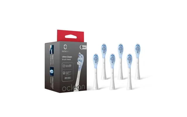 Oclean Børstehoveder Ultra Clean 6-pak Hvid