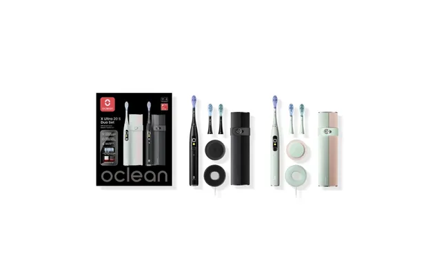 Oclean Elektrisk Tandbørste X Ultra 20 S Duo Set Grøn Sort