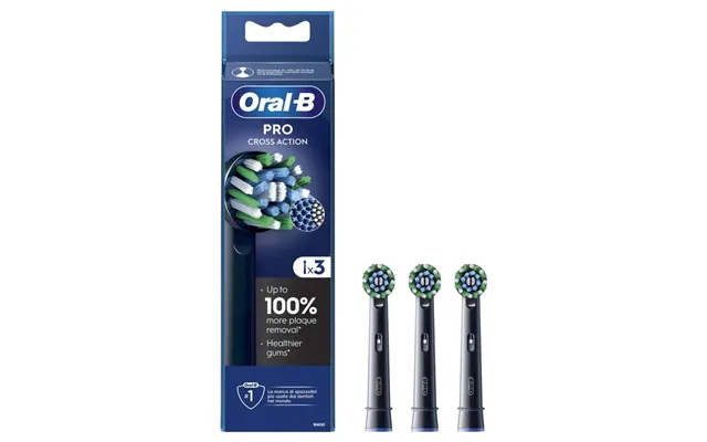 Oral B Borsthuvud Cross Action Black 3st