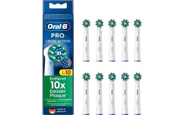 Oral B Cross Action Brush Heads - White 10 Pcs