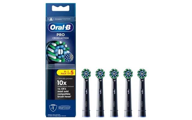 Oral B Pro Cross Action Tandbørstehoveder - Sort