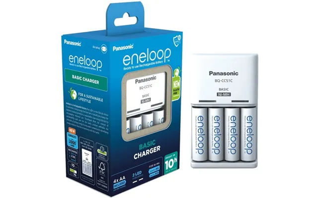 Panasonic Eneloop Bq-cc51 Laddare 4 St 2000 Mah Aa-batterier