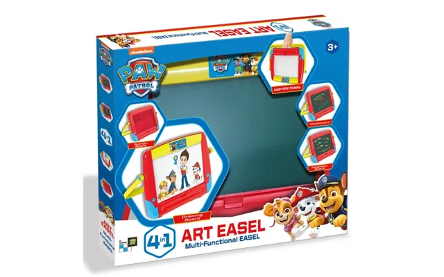 Paw Patrol Staffeli Og Tegnebræt - 4 I 1 Kunststaffeli Am-5155