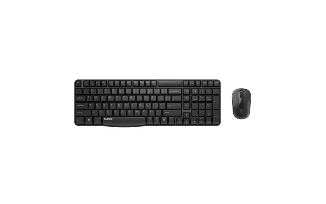 Rapoo Sæt Tastatur Mus X1800s Trådløst 2.4ghz Sort