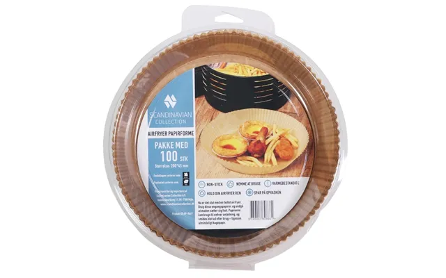 Scandinavian Collection Airfryer-papirforme, Runde - 100 Stk