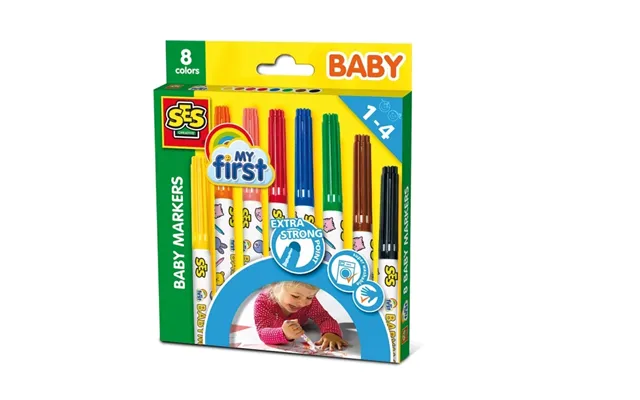 Ses Creative Babymarkører, 8 Farver - S00299