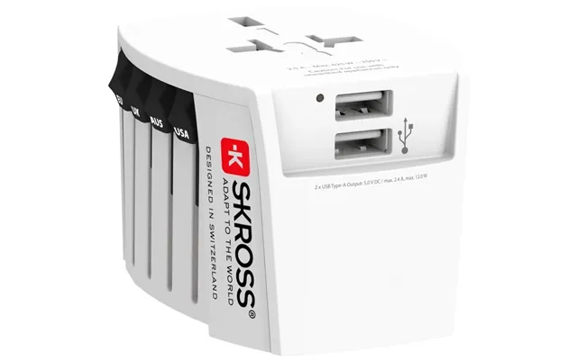 Skross World Adapter Muv 2xusb 2,4a Vit
