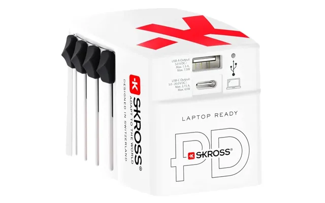 Skross World Usb Charger Ac65pd Usb-c Pd Usb-a 65w