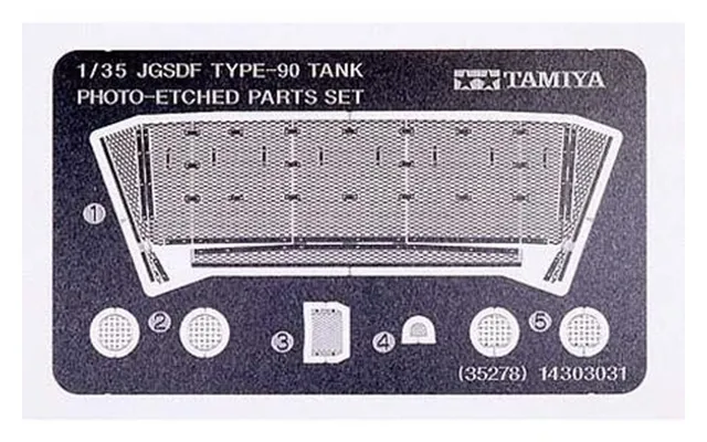 Tamiya 1 35 Jgsdf Type 90 Tank Pe Parts Set
