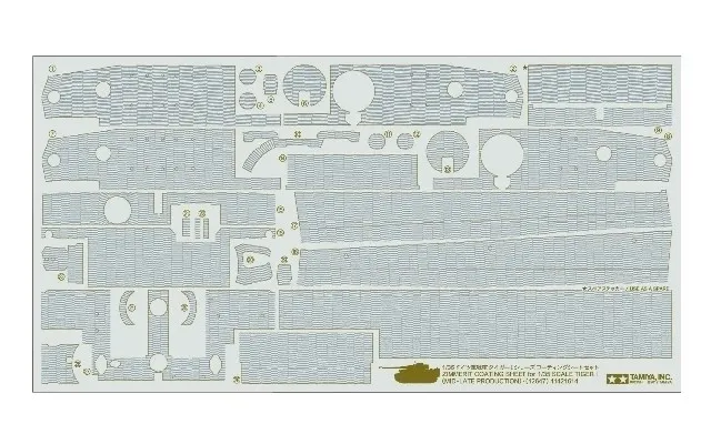 Tamiya 1 35 Tigeri Mid-late Zimmerit Coating Sheet