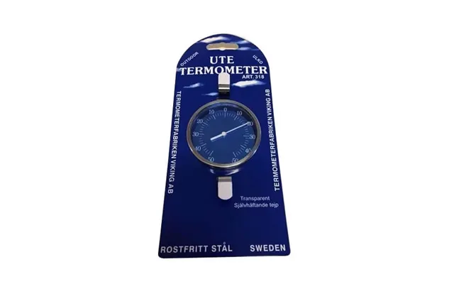 Termometerfabriken Termometer Analogt Inde Ude Rustfrit Stål 75mm