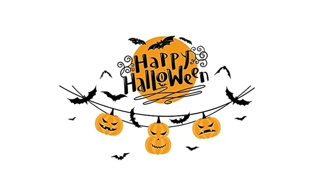 Vægdekoration Med Halloween Motiv - Happy Halloween 60x45cm