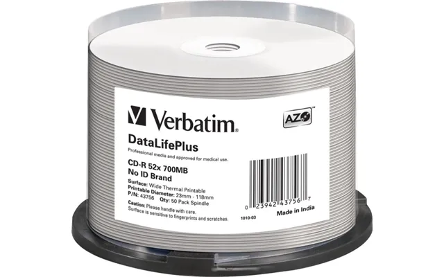 Verbatim Cd-r 52x 700mb 80min - 50-pack Spindel