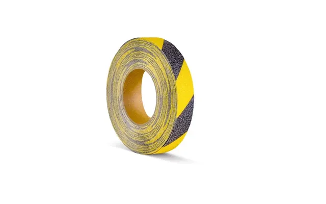 Skridsikker Tape - Advarende-gul Sort Rulle 25mm X 18.3 Meter