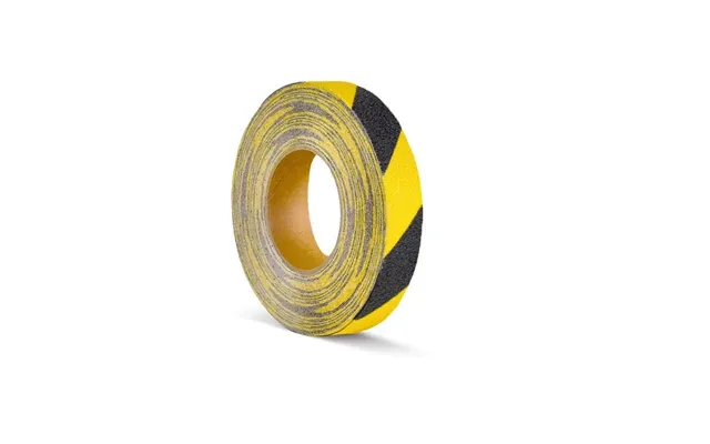 Skridsikker Tape - Formbar-gul Sort Rulle 25mm X 18.3 Meter. R13 Korn 60