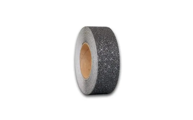 Skridsikker Tape - Glittergrip-sort M. Sølv Glimmer Rulle 100mm X 18