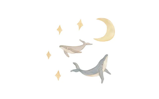 That's Mine - Wallsticker Hvaler Og Himmel