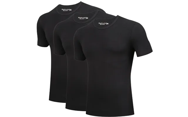 3-pak Bambus T-shirts O-hals - Sort