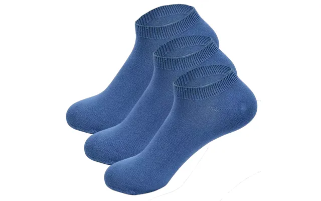 3-par Ankelstrømper I Bambus - Jeans
