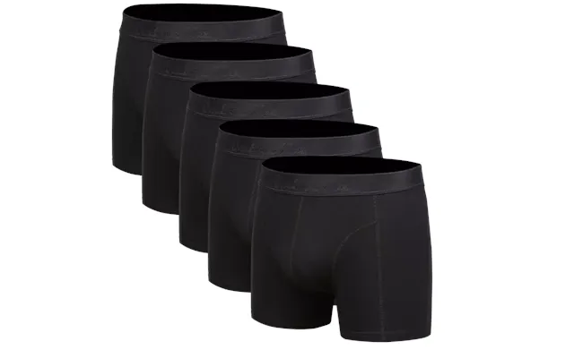 5-pak Bambus Underbukser - Sort