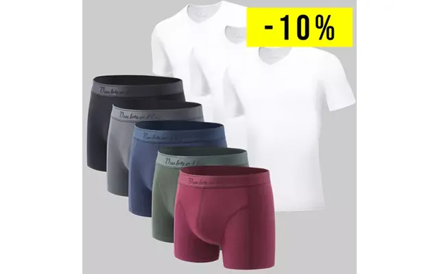 5-pak Bambusunderbukser - 3 T-shirts