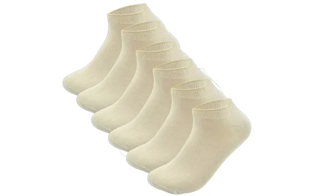 6-par Ankelstrømper I Bambus - Beige