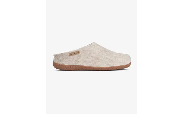 Tøffel Med Gummisål Beige