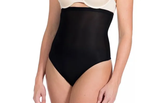Magic Trusser Hi Waist Thong Sort Polyester Xx-large Dame