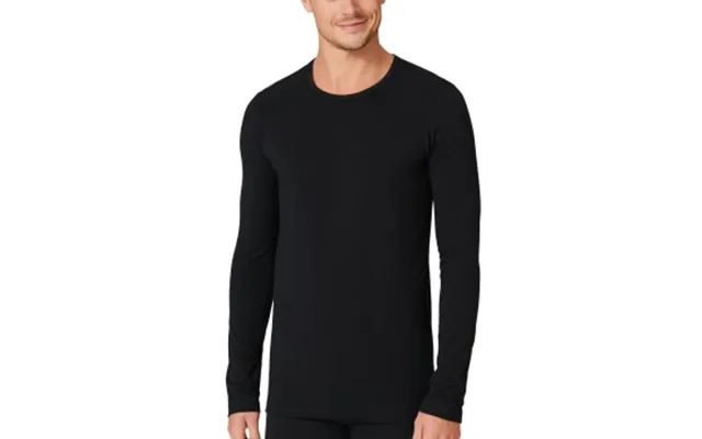 Schiesser 95-5 Organic Cotton Long Sleeve Shirt Sort Økologisk Bomuld X-large Herre