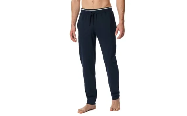 Schiesser Mix And Relax Long Pants With Cuffs Mørkblå Bomuld Xx-large Herre