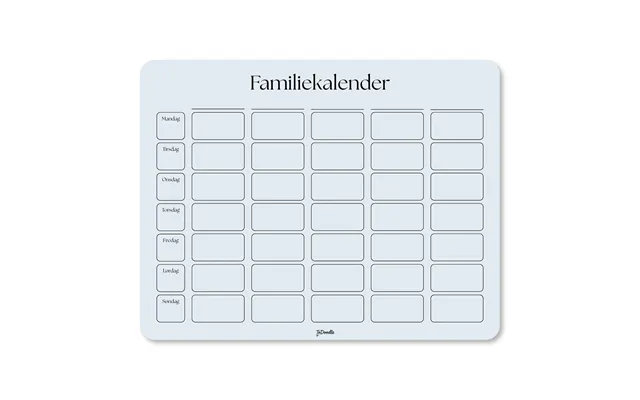 Todoodle Familiekalender - Blå
