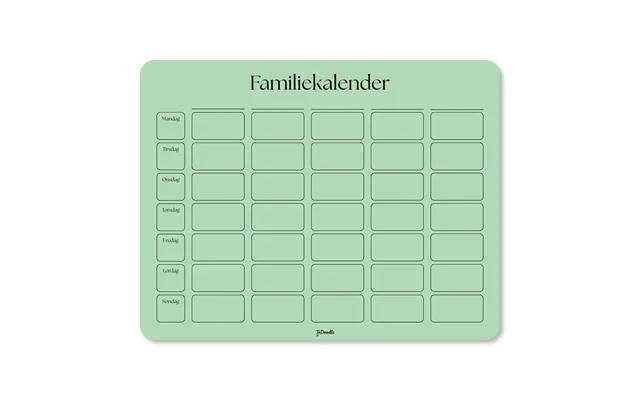 Todoodle Familiekalender - Grøn