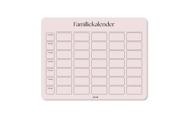 Todoodle Familiekalender - Rosa
