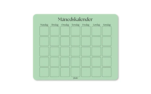 Todoodle Månedskalender - Grøn